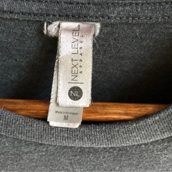 Next Level Apparel. Bleeding Heart Graphic Tshirt. Gray Shirt Size Medium - Picture 7 of 9